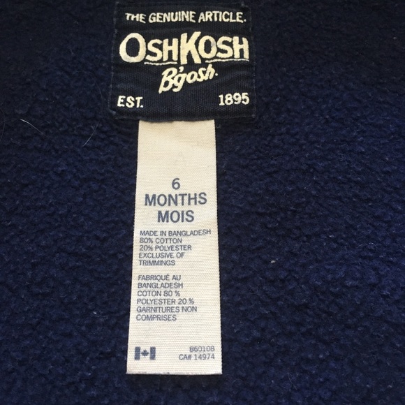6m (4/$20) OshKosh Hoodie - Picture 5 of 6
